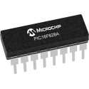 Microchip 8 bit PIC16F Microcontroller, 20 MHz Clock, 3.5kB FLASH Memory, 18-Pin PDIP Package PIC16F628A-E/P