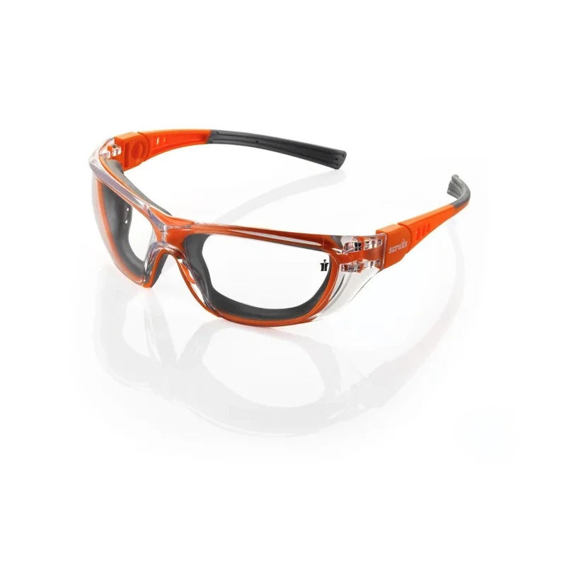 Scruffs Falcon Safety Safety Glasses Clear Plastic Frame with Polycarbonate Lenses, Hot Solid Projections, Liquid T52175
