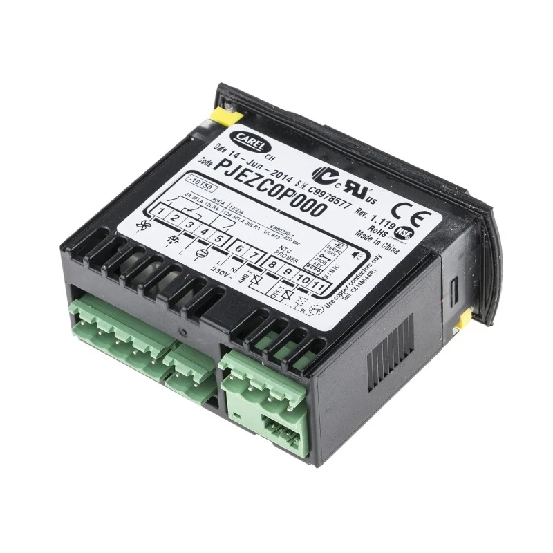Carel Front Panel Mount On-Off Temperature Controller 3 Input 3 Output Relay 230V AC PJ32