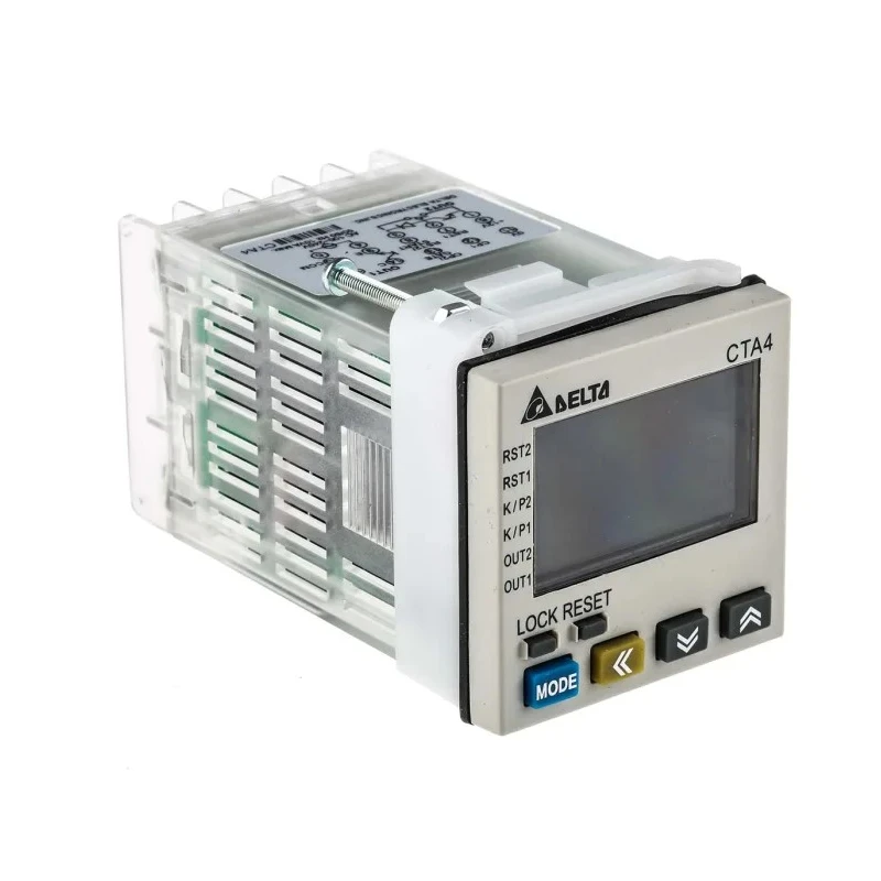 Delta Electronics Panel Mount Digital Counter, 6-Digit LCD Display, Manual Reset, Voltage Input 100-240VAC CTA4100A