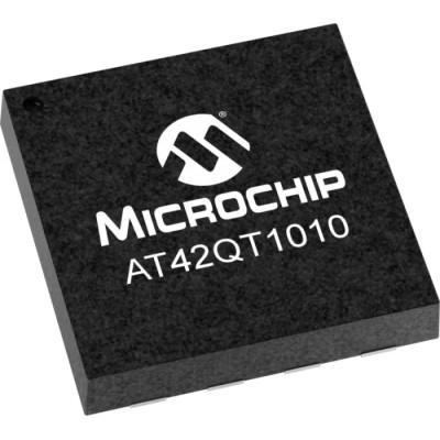 Microchip Capacitive Touch Controller IC, 14 bit Digital Output, 8-Pin UDFN, 1.8-5.5V Supply AT42QT1010-MAHR