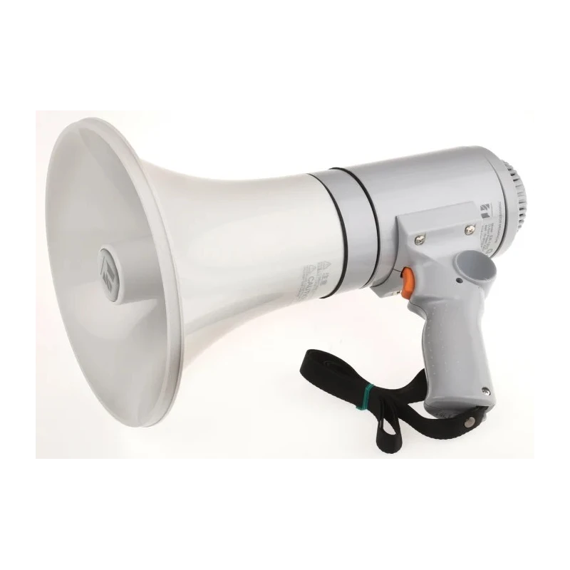 TOA Hand Megaphone 15W Grey ABS, Acrylonitrile Styrene Acrylate Material ER-1215