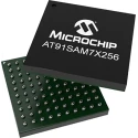 Microchip 32-bit ARM AT91 Microcontroller 256kB FLASH, 64kB SRAM, 55 MHz, 100-Pin LQFP AT91SAM7X256C-AU