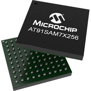 Microchip 32-bit ARM AT91 Microcontroller 256kB FLASH, 64kB SRAM, 55 MHz, 100-Pin LQFP AT91SAM7X256C-AU