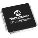 Microchip 32 bit ARM Cortex-M7 Microcontroller 300 MHz 2.048MB Flash 100-Pin LQFP ATSAME70N21A-AN