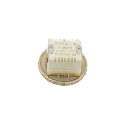 Radiall Through Hole High Frequency Relay 24V DC Coil 5W 8 GHz Max Coil Frequency SPDT R516393100