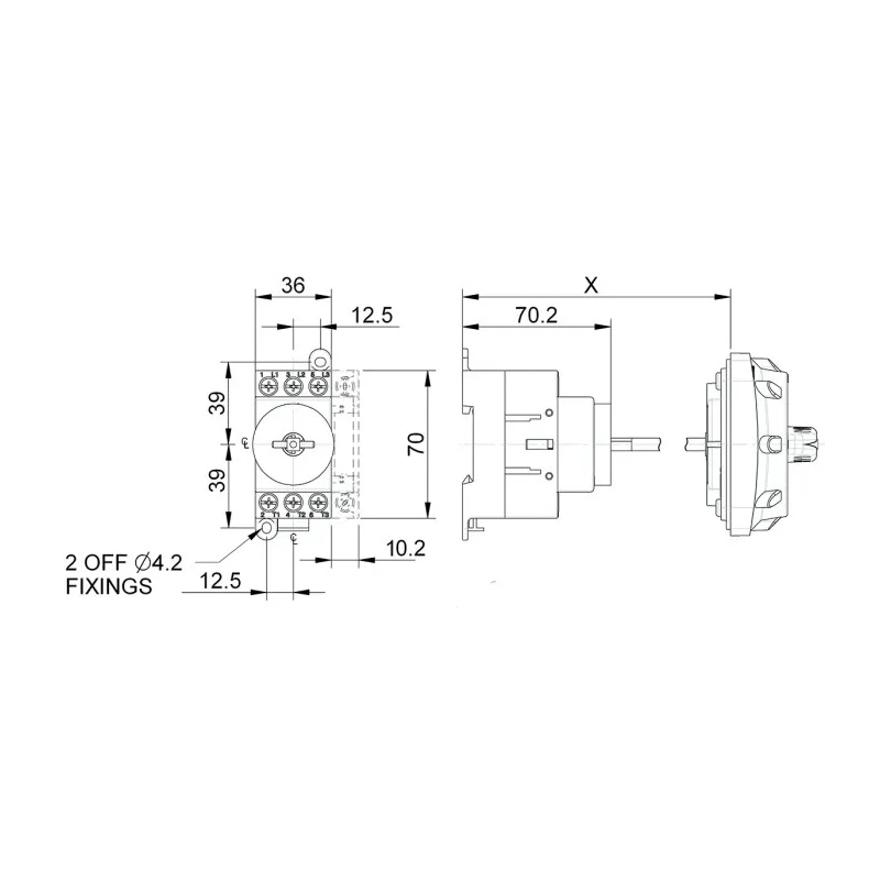 Craig & Derricott 3-Pole DIN Rail Isolator Switch IP65 32A 15kW SD00323B