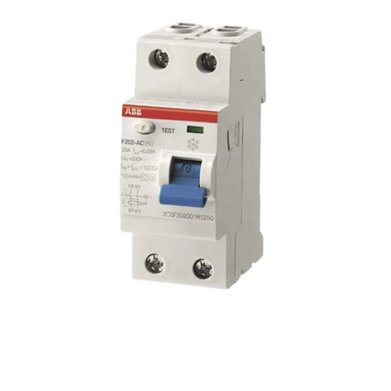 ABB Residual Current Circuit Breaker 80A, 2-Pole, 30 mA, Type A, 1 kA Breaking Capacity 2CSF202401R1800 F202 A-80/0,03 AP-R