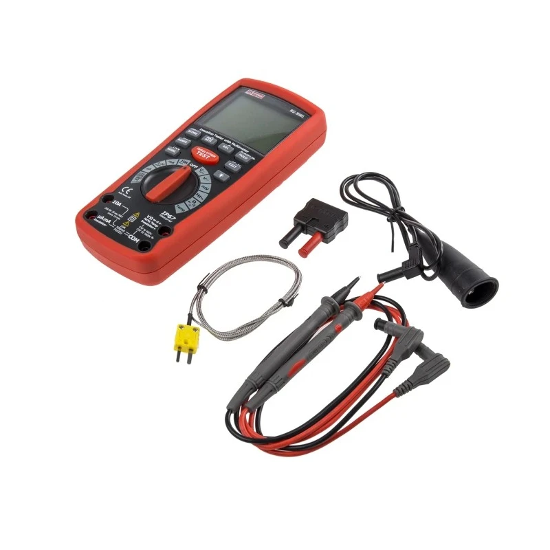 RS PRO Insulation Tester , 125 V Minimum Test Voltage, 1 kV Maximum Test Voltage, LCD Display, 350 μA Test Current IPM245F