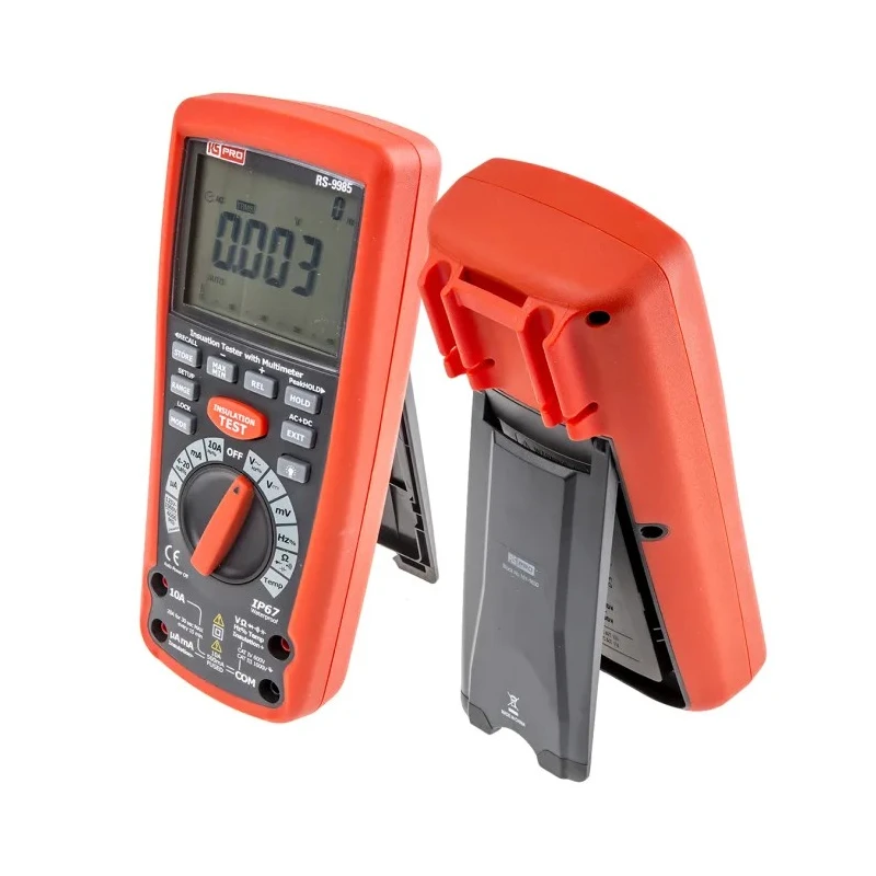 RS PRO Insulation Tester , 125 V Minimum Test Voltage, 1 kV Maximum Test Voltage, LCD Display, 350 μA Test Current IPM245F