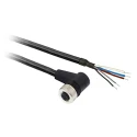 Telemecanique Sensors Sensor Actuator Cable M12 to Unterminated, 2 m, Polyurethane Jacket, 60-75V AC XZCP12V12L20