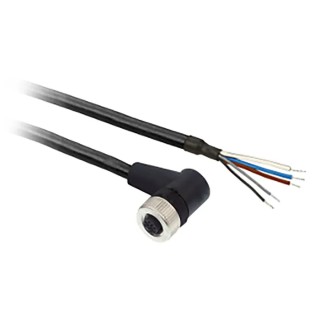 Telemecanique Sensors Sensor Actuator Cable M12 to Unterminated, 2 m, Polyurethane Jacket, 60-75V AC XZCP12V12L20