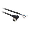 Telemecanique Sensors Sensor Actuator Cable M12 to Unterminated, 2 m, Polyurethane Jacket, 60-75V AC XZCP12V12L20