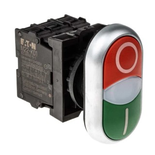 Eaton RMQ Titan M22 Series Illuminated Push Button Switch, Panel Mount, 22mm Cutout, 1 NO/1 NC, IP66 IP66