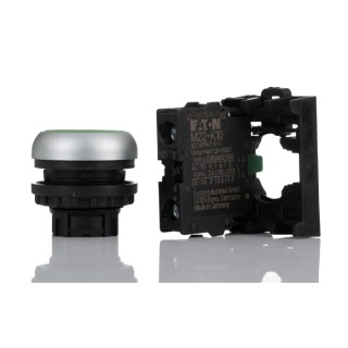 Eaton RMQ Titan M22 Series Push Button Switch, Momentary Actuation, Panel Mount, 22 mm Cutout, SPST 216512 M22-D-G-X1/K10