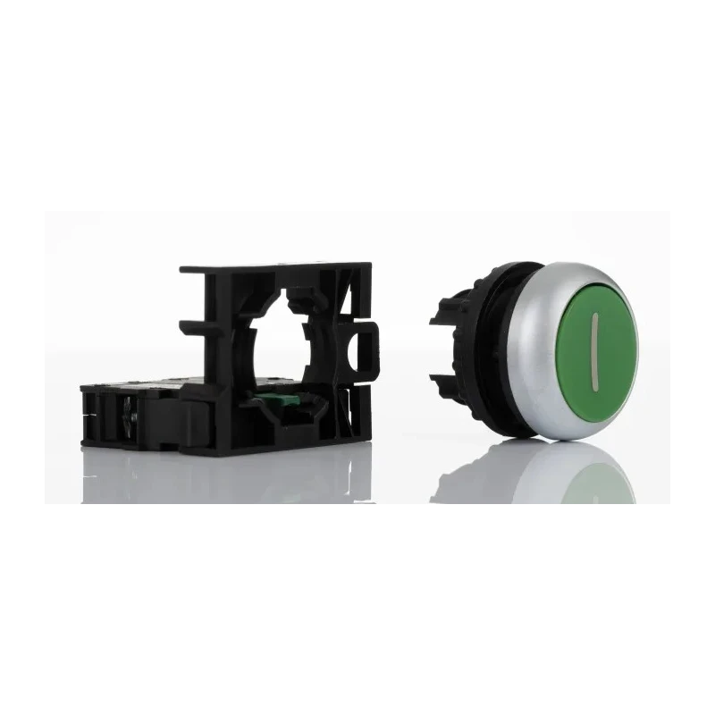 Eaton RMQ Titan M22 Series Push Button Switch, Momentary Actuation, Panel Mount, 22 mm Cutout, SPST 216512 M22-D-G-X1/K10