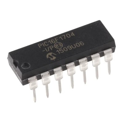 Microchip PIC16F1704-I/P 8-Bit PIC Microcontroller 32 MHz 7kB Flash 14-Pin PDIP
