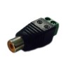 RS PRO Black Straight Cable RCA Socket Nickel Plated 810-4602