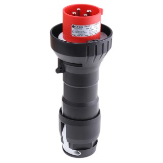 Eaton Heavy Duty Power Connector Black Cable Mount 4P Straight 32A 415V ATEX GHG 5127406R0001