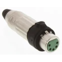 Switchcraft Cable XLR Connector, Straight, 500V, Female, 5 Way, Gold Plating AAA5FZH