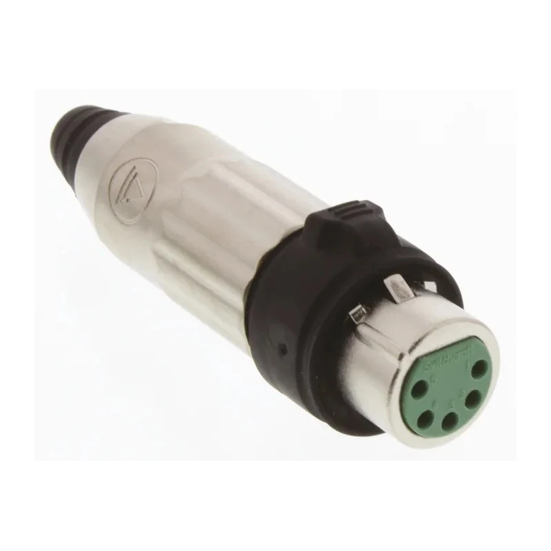 Switchcraft Cable XLR Connector, Straight, 500V, Female, 5 Way, Gold Plating AAA5FZH