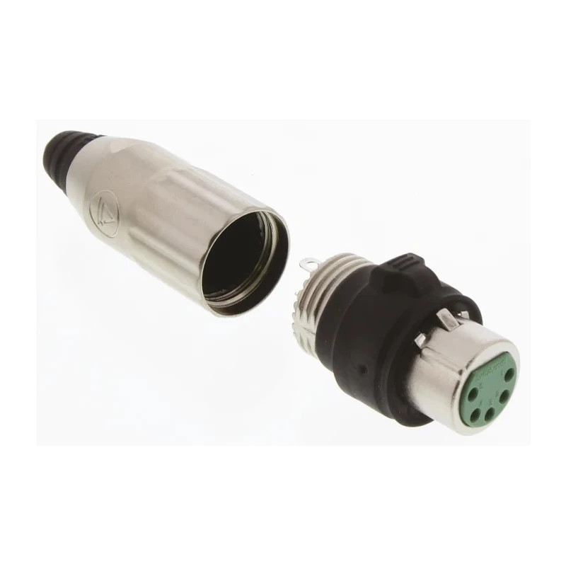 Switchcraft Cable XLR Connector, Straight, 500V, Female, 5 Way, Gold Plating AAA5FZH
