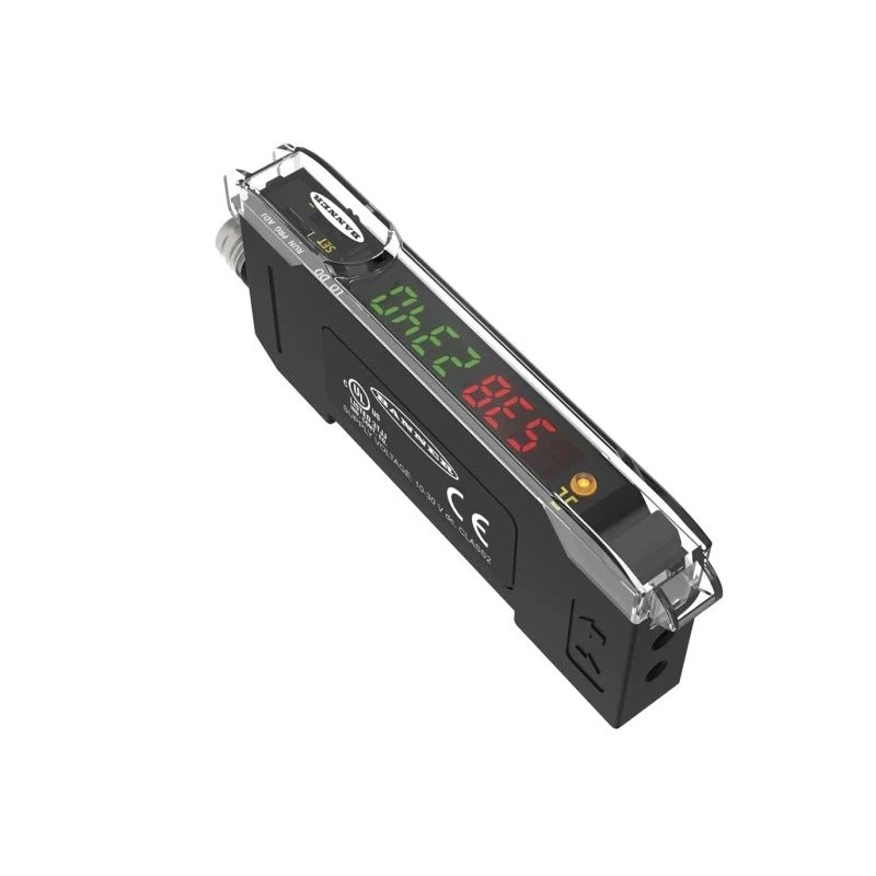 Banner Glass Plastic Fibre Amplifier 1100 mm Detection Range PNP Push Pull Output IO-Link Interface 960 mW Power DF-G2-KD-Q7