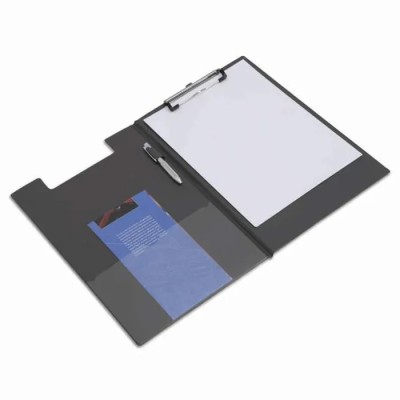 Rapesco Polyvinyl Chloride Clipboard, Black, A4 Foolscap Size VFDCB0B3