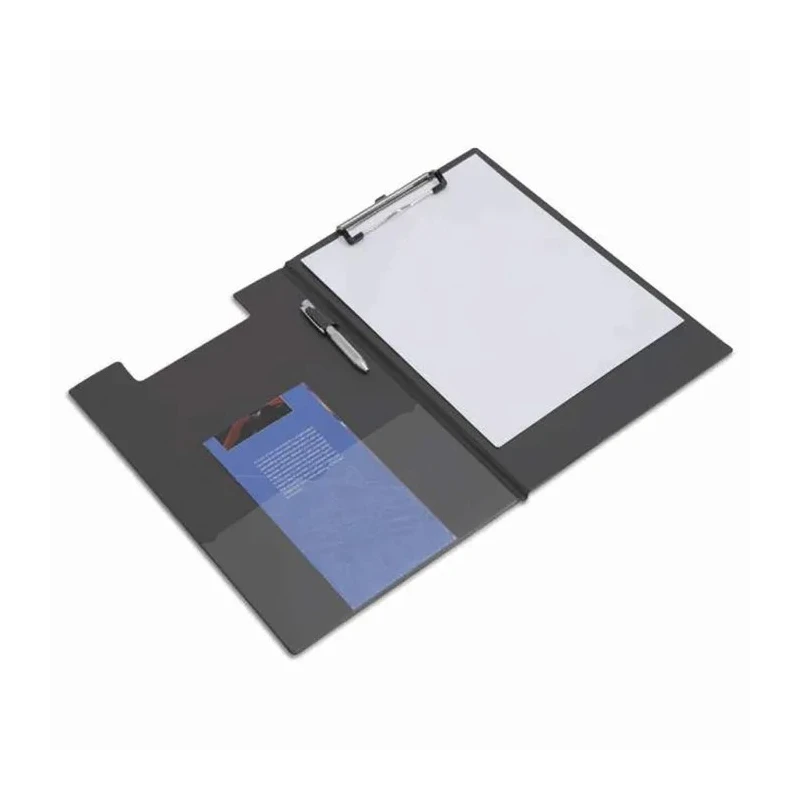 Rapesco Polyvinyl Chloride Clipboard, Black, A4 Foolscap Size VFDCB0B3