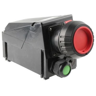 Eaton Heavy Duty Power Connector, Wall Mount, 32A, 415V, IP54/IP66, Fibreglass Reinforced Polyester, Black GHG 5124506R0001