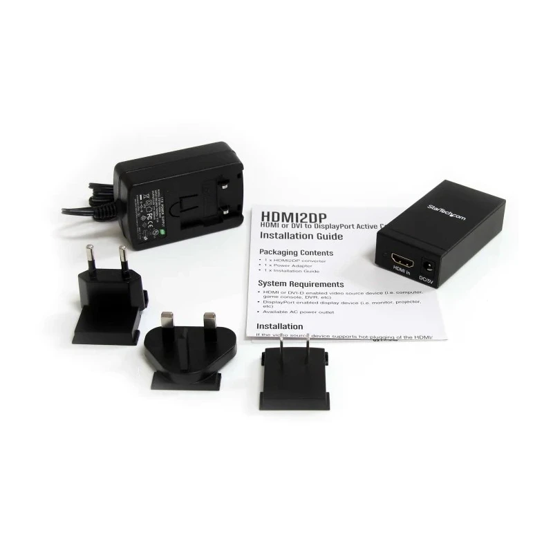StarTech.com 1 Port HDMI to DisplayPort Video Converter Active Adapter 82 mm Length HDMI2DP