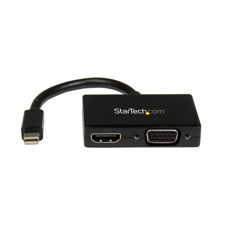 RS PRO 2 Port Mini DisplayPort to HDMI, VGA Adapter 150mm Length 1920 x 1200 Pixel Maximum Resolution MDP2HDVGA