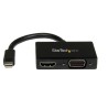 RS PRO 2 Port Mini DisplayPort to HDMI, VGA Adapter 150mm Length 1920 x 1200 Pixel Maximum Resolution MDP2HDVGA