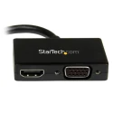 RS PRO 2 Port Mini DisplayPort to HDMI, VGA Adapter 150mm Length 1920 x 1200 Pixel Maximum Resolution MDP2HDVGA