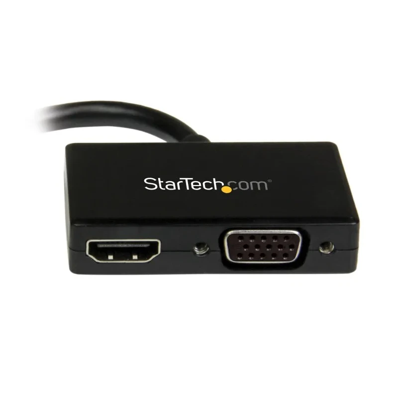 RS PRO 2 Port Mini DisplayPort to HDMI, VGA Adapter 150mm Length 1920 x 1200 Pixel Maximum Resolution MDP2HDVGA