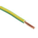 RS PRO Green, Yellow 4 mm² Tri-Rated Hook Up Wire, 12 AWG, 52/0.3 mm Core Strands, 100 m, Polyvinyl Chloride Jacket 811-1445