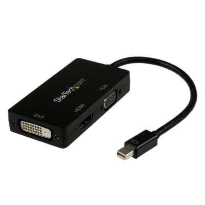 StarTech.com 3 Port Mini DisplayPort to DVI, HDMI, VGA Adapter 150mm Cable Length 1920 x 1200 Pixel Maximum MDP2VGDVHD