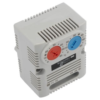 Schneider Electric ClimaSys CC Enclosure Thermostat 1 NO/1 NC, 10 A, 250V, 0 to 60°C Range, 80°C Max NSYCCOTHD