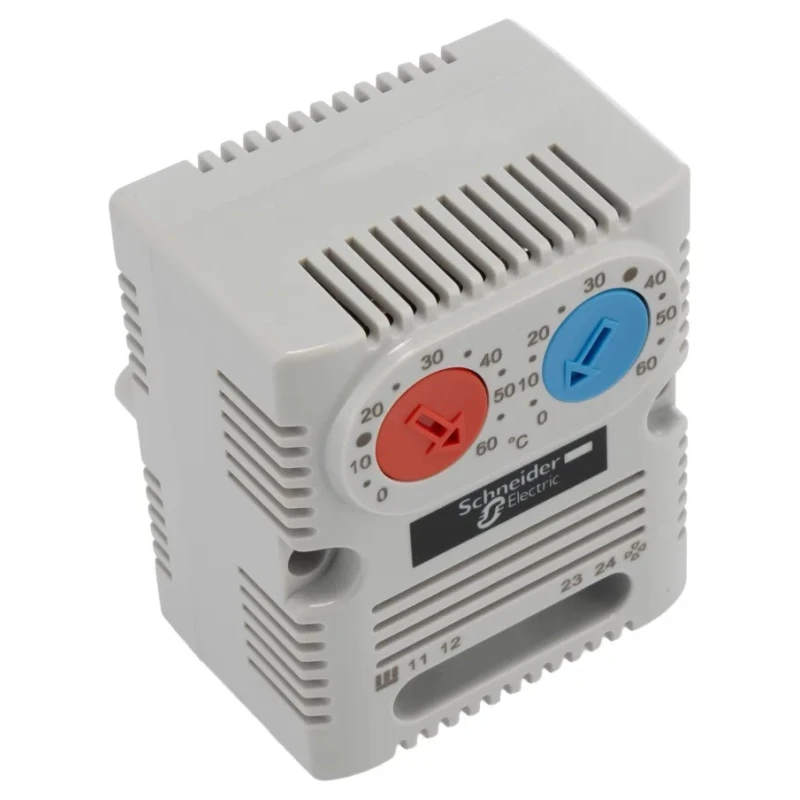 Schneider Electric ClimaSys CC Enclosure Thermostat 1 NO/1 NC, 10 A, 250V, 0 to 60°C Range, 80°C Max NSYCCOTHD