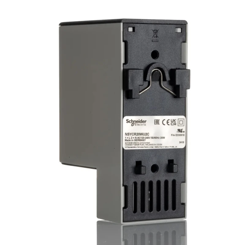 Schneider Electric Enclosure Heater 20W Output 20W Input 110-250V AC DIN Rail Mount Vertical IP20 NSYCR20WU2C