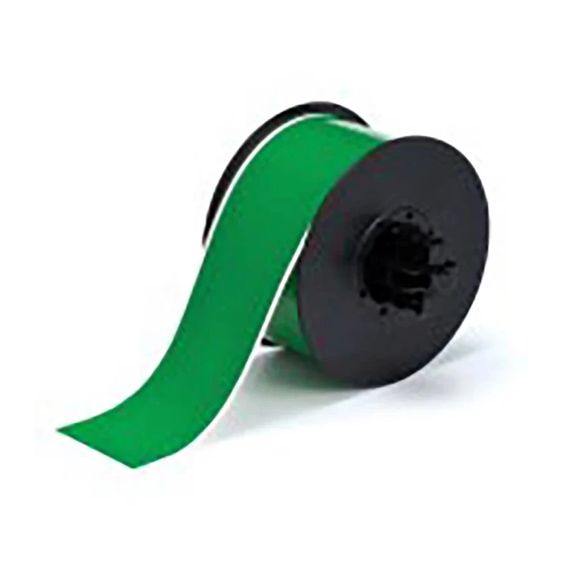 Brady Green Green Print Label Roll, Vinyl Material, 57 mm Width, 30.5 m Length B30C-2250-7569-GN