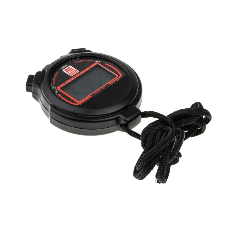 EA Combs Black Digital Stopwatch 24h Hours 40min Minutes 2s Seconds Backlight 811-1814