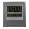 RS PRO Silver Radio Controlled Digital Wall Clock with Built-in Thermometer 811-1820
