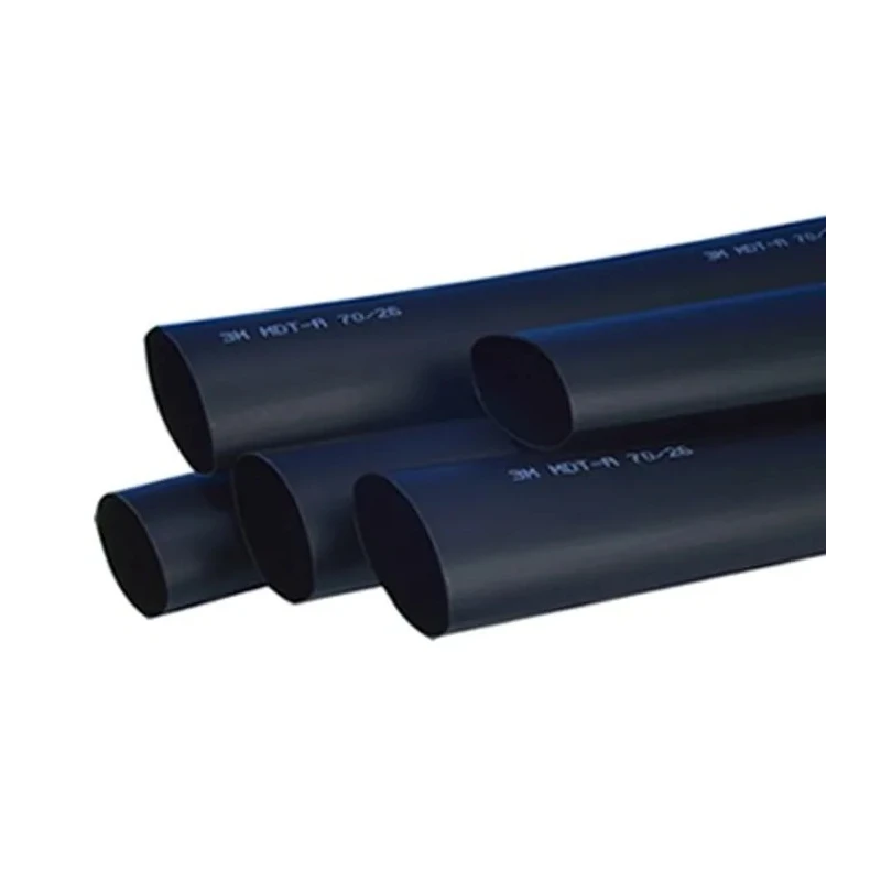 3M Halogen Free Heat Shrink Tubing Black 50 mm Sleeve Dia. x 1m Length 4.5:1 Shrink Ratio MDT-A Series TE100037619