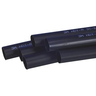 3M Halogen Free Heat Shrink Tubing Black 38 mm Sleeve Diameter x 1m Length 4:1 Shrink Ratio Polyolefin HDT-A TE100037460