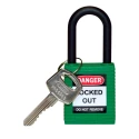 Brady Green Nylon Lockout Safety Padlock 6.35 mm Shackle Diameter Model 813597