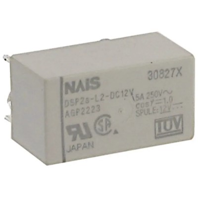 Panasonic PCB Power Relay 12V DC Coil 5A Switching Current DPST DSP2AL212D