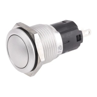 EAO 82 Series Push Button Switch Momentary Panel Mount 16 mm Cutout SPDT IP65 IP67 240 V AC 230 V AC 82-4571.1000