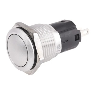 EAO 82 Series Push Button Switch Momentary Panel Mount 16 mm Cutout SPDT IP65 IP67 240 V AC 230 V AC 82-4571.1000