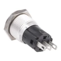 EAO 82 Series Push Button Switch Momentary Panel Mount 16 mm Cutout SPDT IP65 IP67 240 V AC 230 V AC 82-4571.1000